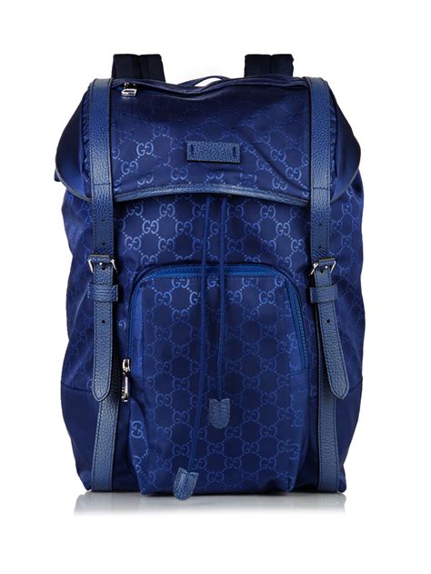 gucci backpack navy blue